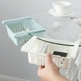 thumbnail image 6 of Cheers.US Retractable Drawer Type Refrigerator Storage Box Food Fresh-keeping Classified Organizer Container Basket Fridge Shelf Holder Plastic Storage Bins， Fit for Fridge Shelf Under, 6 of 7