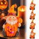 thumbnail image 1 of Adorno de resina de duende calabaza de Halloween | Gnomo Viejo Luminoso | Acento decorativo de jardín | Figurita ecológica duradera de 14,5x10x7,5cm | Decoración festiva del hogar, 1 of 6
