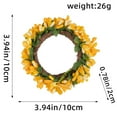 thumbnail image 2 of Herrnalise Christmas Candle Rings Wreaths Artificial Norfolk Pine Rings Wreaths Red Berry Pillar Garland Candle Ring Holder for Christmas Table Centerpieces Holiday Festival Decor, 2 of 8
