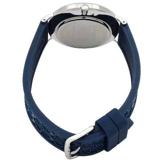 Coach Charles 14602634 Blue Logo Dial Silicone Strap 41MM Mens Watch