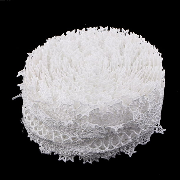Cinta de encaje perfecl Vintage Cinta de Adorno de Encaje Decorativa Blanco