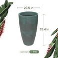 thumbnail image 4 of Ecobo 35.4-Inch Tall Eco-Friendly Round Pot Planter | Indoor/Outdoor Use, Durable, Versatile, and Lightweight | Contemporary All-Weather Design by Brazilian Artisans - Green, 4 of 6