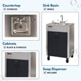 thumbnail image 6 of Ozark River Manufacturing Elite LS1, Black Doors-Black Edges, NSF Certified Food Service Portable Sink Hand Wash Station, 110V, 6 of 9