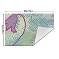 thumbnail image 3 of YFYANG Washable Heat-Resistant Placemats, 70% PVC/30% Polyester, Green Line Graffiti Art Kitchen Table Mat, 12" x 18" 1 Piece, 3 of 6