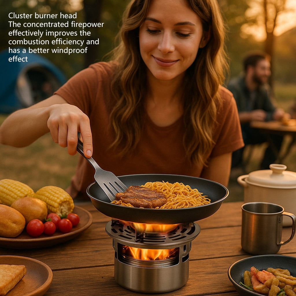 Alcohol Stove Burner Camping Portable Mini Alcohol Stoves Lightweight Tiny Brass Stove For Hiking Backpacking Emergency Outdoor Coffee Cooking