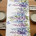 thumbnail image 5 of Table Runners 108 Inches Long Dress Scarves, Purple Spring Floral Farmhouse Coffee/Dining/Kitchen Table Runner for Living Room, Weeping Watercolor Botanical Butterfly 13x108 Inch, 5 of 9