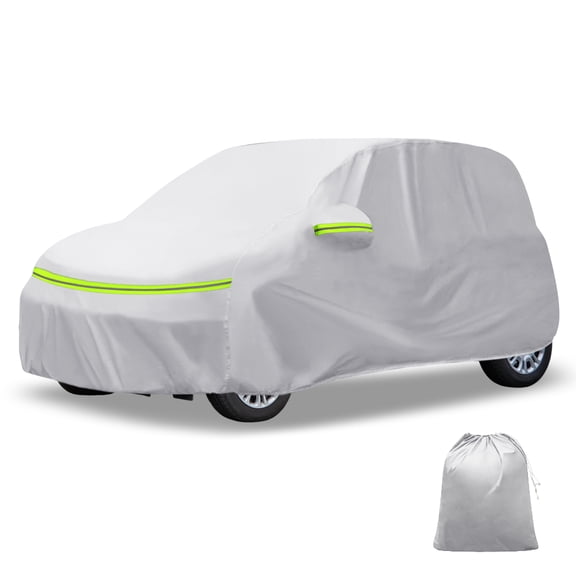 Unique Bargains Car Cover for Honda Freed Aluminum Film,Cotton Outdoor Full Car Cover All Weather Waterproof Windproof Sun Protection with Driver Door Zipper