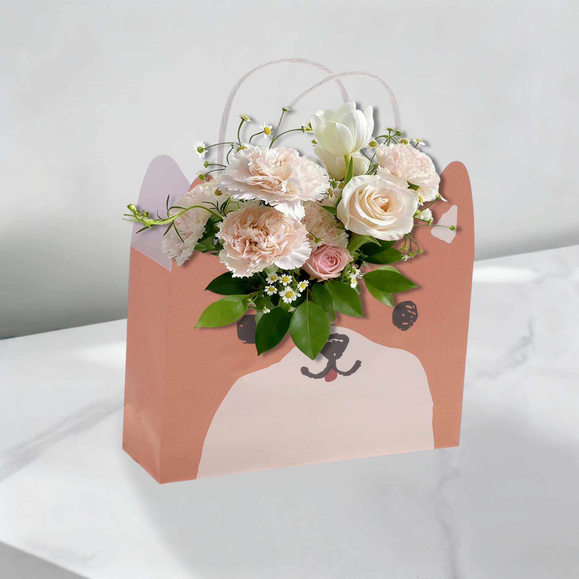 Unique Bargains Animal Pattern Gift Bags 4 Pcs for All Occasions Orange
