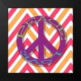 thumbnail image 2 of Greene, Taylor 12x12 Black Modern Framed Museum Art Print Titled - CHEVRON PEACE, 2 of 5