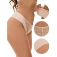 thumbnail image 3 of Unique Bargains Women's Mid Waisted Smooth Silky Breathable Underpants S Beige, 3 of 6