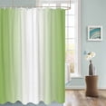 thumbnail image 3 of Fabric Shower Curtain Abstract Ombre Emerald Green and White Gradient Shower Curtains with 12 Hooks Waterproof Machine Washable Bath Curtains for Bathroom, 54 x 78in, 3 of 6