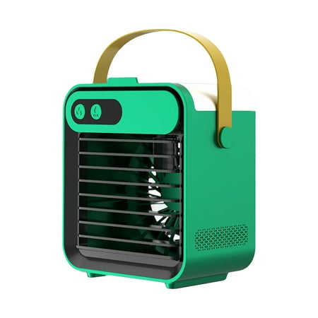 

Tomfoto Air Conditioner Fan With Phone Holder Mirror Cooling Air Cooler 180mL Space Cooler 3 Speeds USB Air Cooler Fan Convenient Handle for Home Office