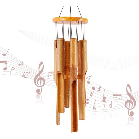 Bamboo Wind Chime Memorial Gift Large Indoor Outdoor Wooden Wind Chime 81Cm Garden Yard Patio Home Decor