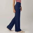 thumbnail image 6 of Cozyvia Straight Leg Yoga Pants for Women, No Front Seam Wide Leg High Waist Stretch Workout Leggings, Soft Flared Gym Yoga Pants - Navy XXL, 6 of 7