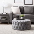 thumbnail image 4 of CorLiving Lynwood Velvet Large Round Tufted Ottoman, 4 of 6