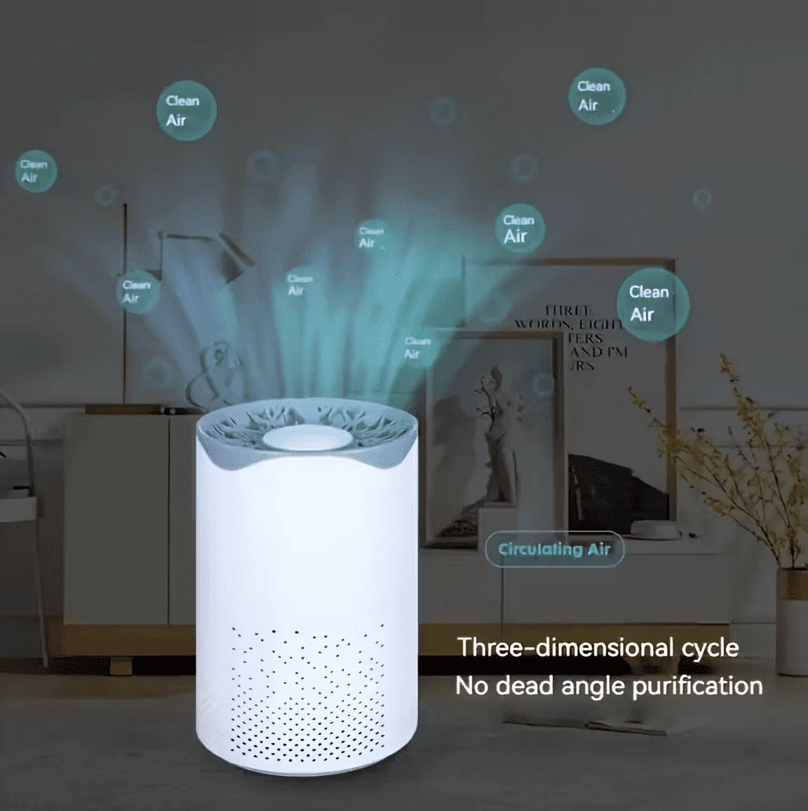 JahyShow Air Purifiers for Bedroom, HEPA Air Filter, Quiet Air Cleaner, Portable Small Air Purifier for Home