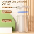 thumbnail image 2 of 4 Pack Overnight Oats Containers with Lids, Oatmeal Container, 16oz Leak Proof Oats Jars, BPA Free, Reusable, Portable Plastic Food Storage Container for Oatmeal, Yogurt, Soup, Cereal, Milk and More, 2 of 7