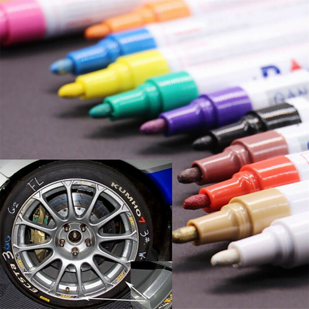 1Pc White Permanent Paint Marker Autos Off-Road Wheel Tire Tread Painting Pen 