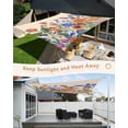 thumbnail image 5 of Sun Shade Sail 8'x10' Lavender Flower Rectangle Sun Shade Sails Canopy Waterproof Colorful Flower Plant Beige Outdoor Sunshades Sand UV Block Cover Shades Cloth for Patio Backyard Garden Deck Porch, 5 of 9