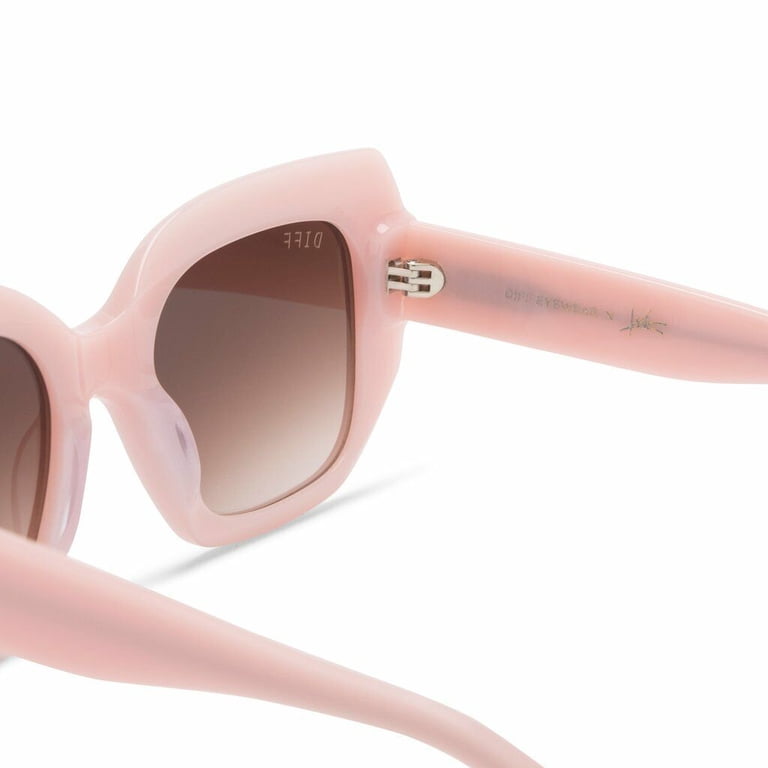 Diff Retro Sunglasses new Esme Square Sunglasses | Vintage Rose Crystal & Brown  main image 2
