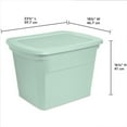 thumbnail image 3 of Sterilite 24 Pack 18 Gal Plastic Stackable Storage Container w/Lid, Mindful Mint, 3 of 5