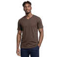 thumbnail image 3 of Access Men's Heavyweight Short Sleeve Cotton V-Neck T-Shirt (Pack of 3) (Brown, X-Large) AT37, 3 of 9