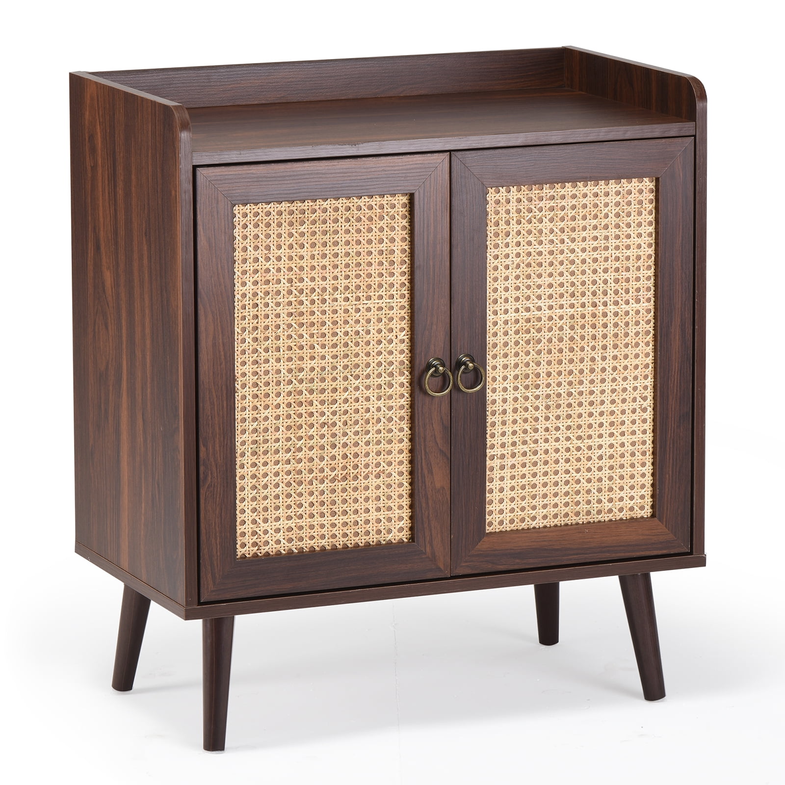 TrumanPick Vintage Rattan Sideboard Buffet Cabinet with Storage – Ideal for Dining Room, Living Room, or Hallway