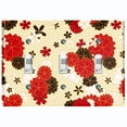 thumbnail image 1 of Metal Light Switch Plate Cover Japanese Flower Pattern Tan Wallpaper FLW041, 1 of 13