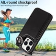 thumbnail image 2 of Nalacover for iPhone 13 Pro Max Wallet Case with Card Slots & Metal Finger Ring, Durable PU Leather Back Double Magnetic Botton Flip Kickstand Purse Shockproof Phone Case,Black, 2 of 10