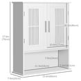 thumbnail image 3 of kleankin Bathroom Cabinet, Wall Mounted Medicine Cabinet with 2 Door, 3 of 10
