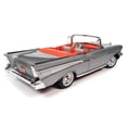 thumbnail image 4 of 1957 Chevrolet Bel Air Convertible Inca Silver Metallic with Red and Silver Interior 1/18 Diecast Model Car by Auto World, 4 of 11