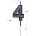 thumbnail image 2 of Birthday Candles Numbers Candles Black Glitter Number 0 Cake Candles Topper Decoration for Wedding Party Kids Adults PetsNumber 4, 2 of 7