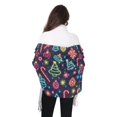 thumbnail image 4 of FORMRS Womens Scarf Winter Soft Long Big Warm Shawls Wrap Tassel Scarves, Neon Christmas, 4 of 9