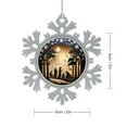 thumbnail image 2 of Silhouettes Of The Nativity Snowflakes Ornaments Navitity Religious Metal Elegant Christmas Hanging Ornaments 2024 Xmas Trees Decorations Keepsake Gifts Gifts for Friends Coworkers Employees Family, 2 of 8