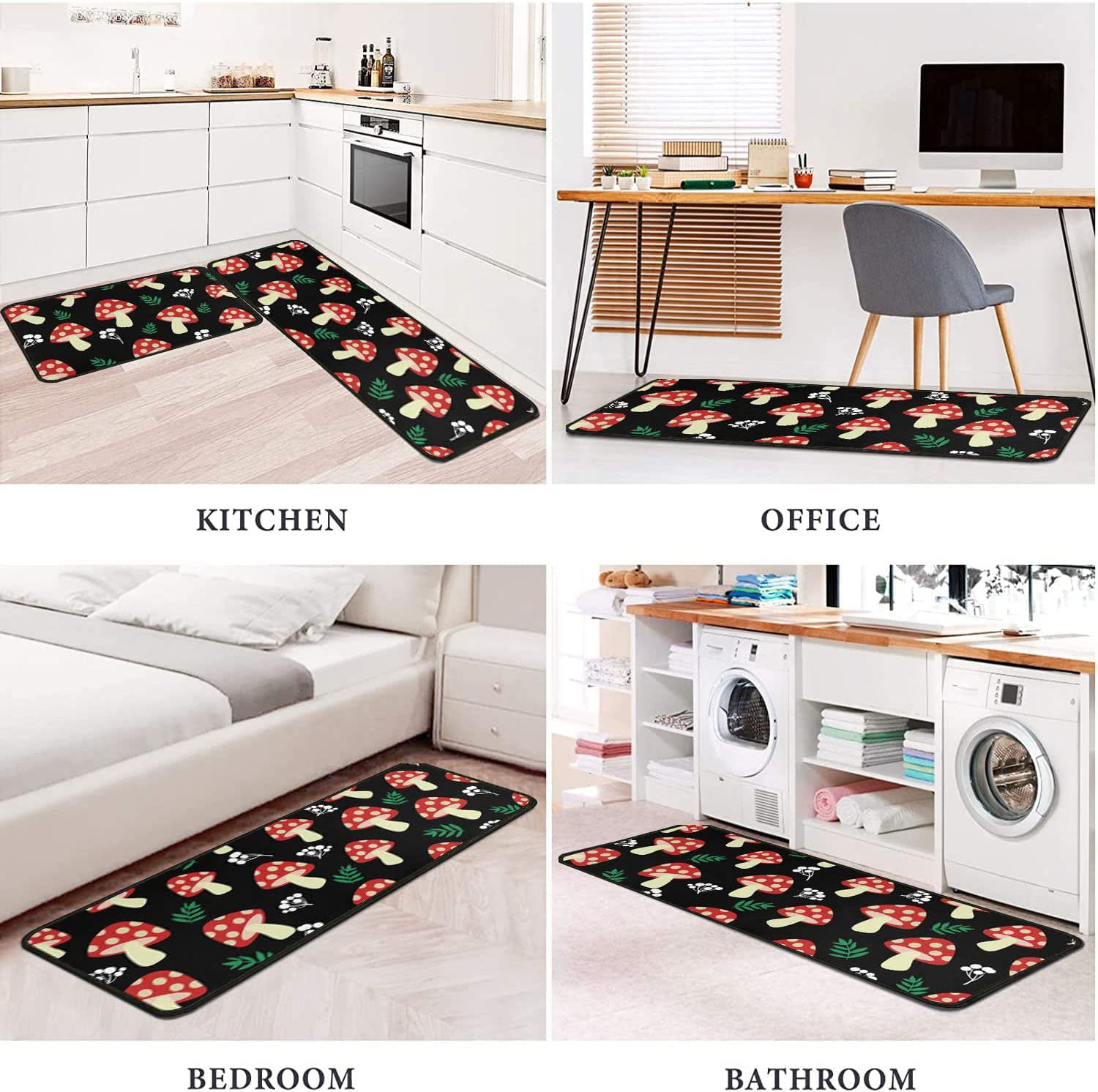 Kitchen Rugs Rubber Non-Slip Washable Mats – Modern Rugs and Decor