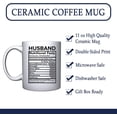 thumbnail image 3 of Husband Nutritional Facts White Ceramic Coffee Mug For Him Birthday Present Funny Reminder Of Together Anniversary (White), 3 of 6