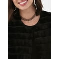 thumbnail image 4 of No Boundaries Quilted Faux Fur Jacket, Women's and Women's Plus, 4 of 5