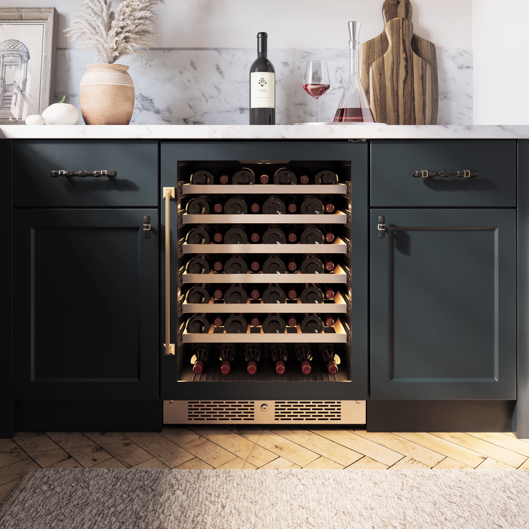 Avallon Awc242szlh 24" Wide 53 Bottle Capacity Single Zone Wine Cooler - Stainless Steel