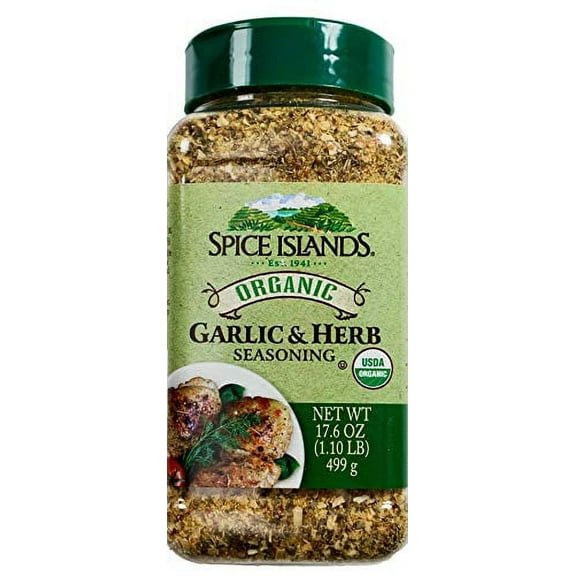 Spice Islands Organic Garlic & Herb Seasoning, 17.6 Ounce
