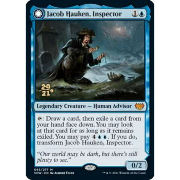 MtG Prerelease & Release Mythic Rare Jacob Hauken, Inspector // Hauken's Insight (FOIL) #65