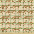 thumbnail image 2 of Ambesonne Fox Fabric by the Yard Upholstery, Hand Drawn Wildlife Animals, 1 Yard, Pale Peach Ginger, 2 of 5