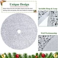 thumbnail image 3 of Falda de árbol de Navidad FUHSY de terciopelo blanco/plateado de 90 cm con lentejuelas, 3 of 8