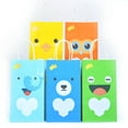 thumbnail image 2 of Blue Mix Color Kraft Paper Bags with DIY Fun Creative Adorable Animal Stickers: 10 Pack. Great for Gifts, Lunch, Party Favors, Goodies, Activities, Tchotchkes & Treats, 2 of 6