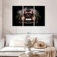 thumbnail image 2 of Elephant Stock Smoking Hot Rod Wall Art - Horizontal Multi Panel Canvas - Living Room Wall Decor - Transportation Multi Panel - Black And Beige Decor - 45" x 28", 2 of 8