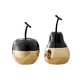 thumbnail image 2 of Danya B. Vost Dipped Fruit Decorative Accent Ceramic Sculpture Figure Set of 2 - Large - Black/Gold, 2 of 4