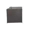 thumbnail image 6 of 6 Seater Outdoor Patio Modern Sectional Set with Storage Ottoman, Brown/Gray, 6 of 28