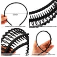 thumbnail image 6 of Headbands for Women 7 Pcs Black Fashion Head Bands Zig Zag Headband Non Slip Hair Band for Womens Gilrs Thin Thick Short Hair Face Wash Hair Accessories, 6 of 7