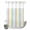 SkyBlue, variant on No Hook Shower Curtain, Colorful Striped Shower Curtains for Bathroom with See Through Top Window, Farmhouse Vertical Striped Burlap Rustic Waterproof & Washable Bath Curtain Stand Up Stall 36"x72"