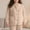 Khaki, variant on Women's Fleece Bed Jacket Soft Long Sleeve Button Front Fuzzy Jacket Pajama Tops Plush Sleepwear Winter Loungewear Coat with Pockets