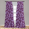 thumbnail image 4 of Ambesonne Gemstone Pattern Curtains, Brut Crystals Art, Pair of 28"x63", Lavender Lilac and Plum, 4 of 5